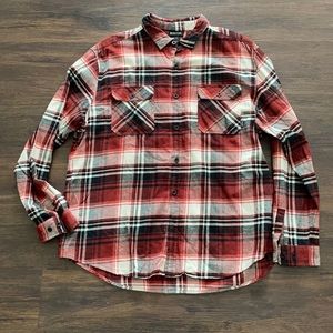 Burton lightweight burgundy flannel
